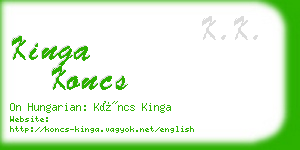 kinga koncs business card